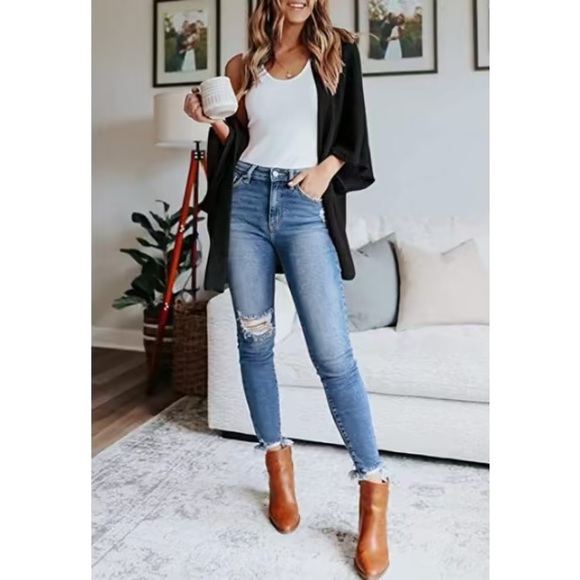 Lightweight Drape Sleeve Cardigan - Picture 3 of 4